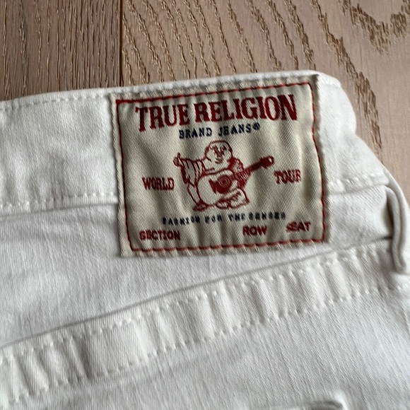 True Religion white denim cuffed shorts size 26 style Jennie curvy - Picture 4 of 4